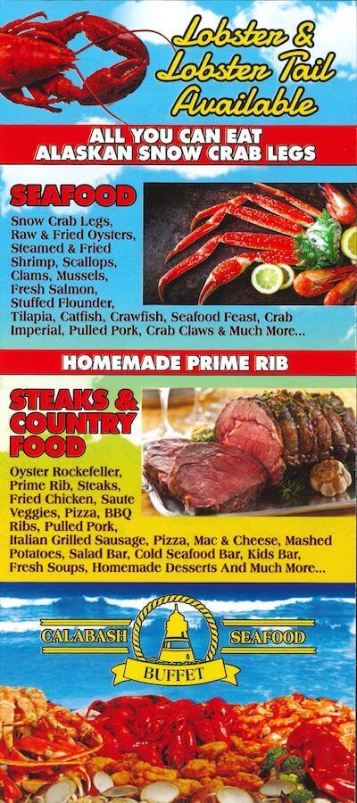Crabby George’s Seafood Buffet Brochure Image