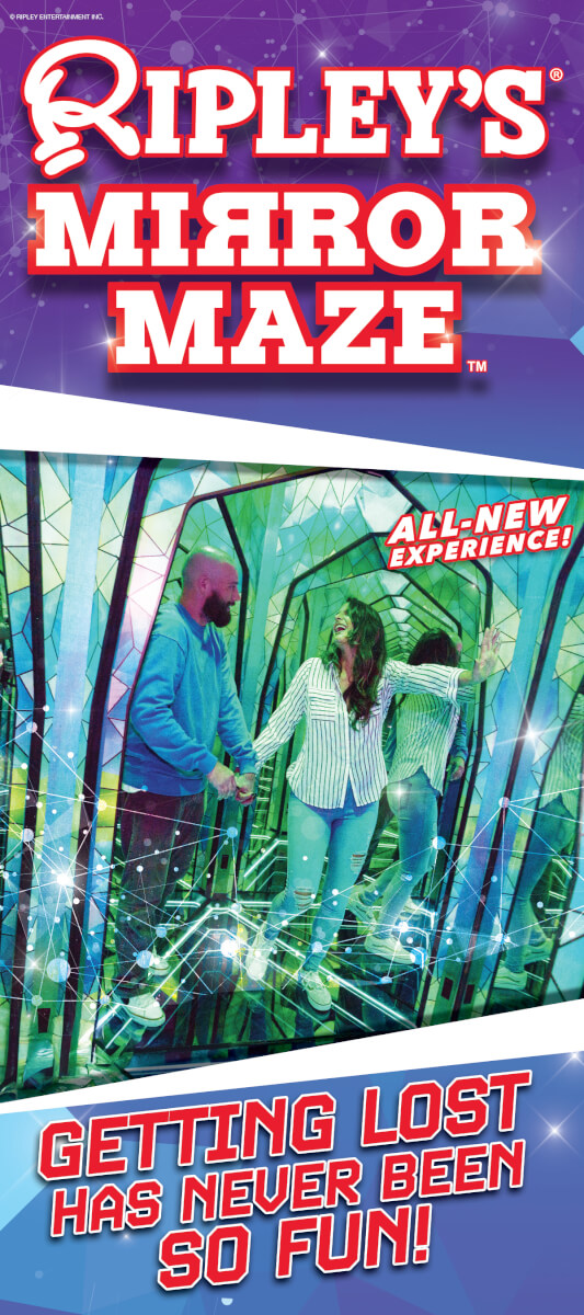 Meet yourself coming and going at Ripley's Mirror Maze