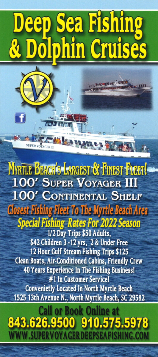 Voyager Deep Sea Fishing & Dolphin Cruises Brochure Image