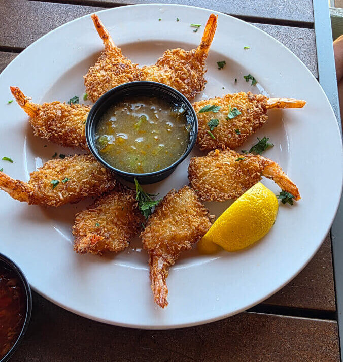 Fried shrimp and calamari at Wahoo’s Fish House in Murrells Inlet near Myrtle Beach