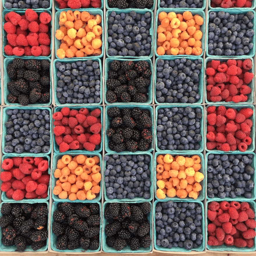 mixed berries at ConwaySC Farmers Market