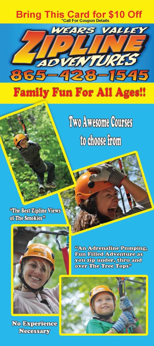 Wears Valley Zipline Adventures Brochure Image