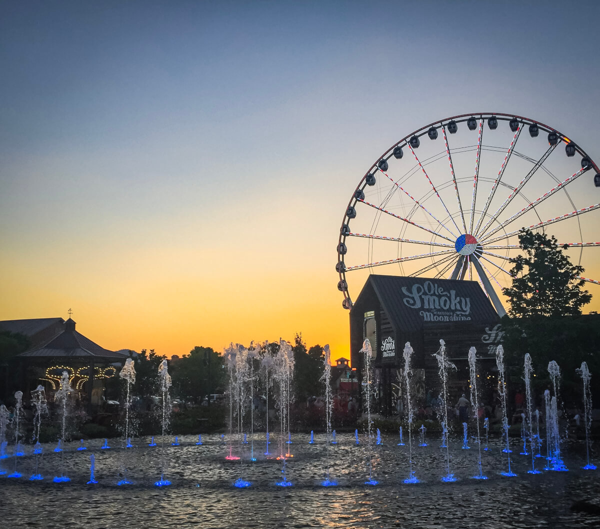 Fountain at The Island Pigeon Forge