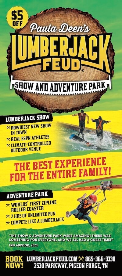 Paula Deen’s Lumberjack Feud Show & Adventure Park Brochure Image
