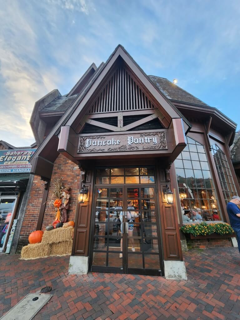 Pancake Pantry entrance in downtown Gatlinburg, Tennessee