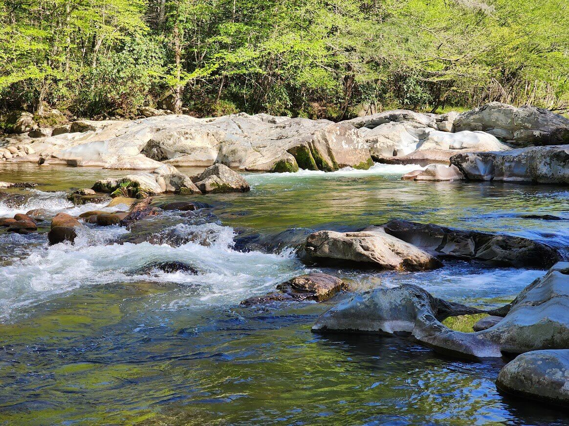 Mountain stream in the Greenbrier area near Gatlinburg, Tennessee